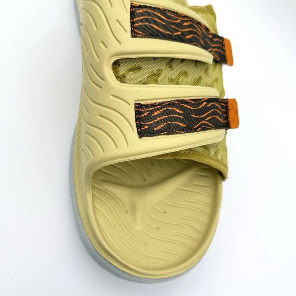 NEW Hoka One One Ora Luxe Recovery Slide Sandals Men's 14 Celery Root / Mercury - Picture 7 of 11